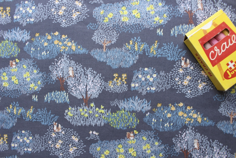 Jc60ローン　リスとフクロウと狐の深い森<br> パープルグレー